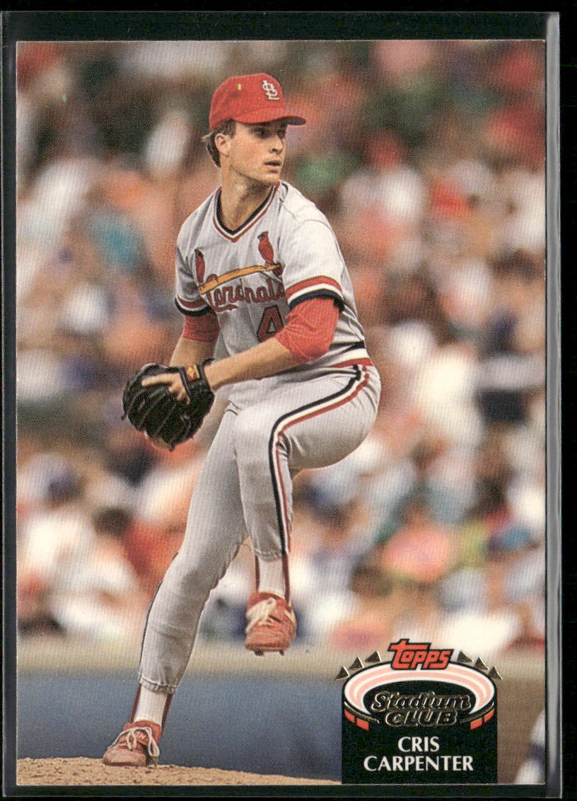 Cris Carpenter 1992 Stadium Club #429b St. Louis Cardinals