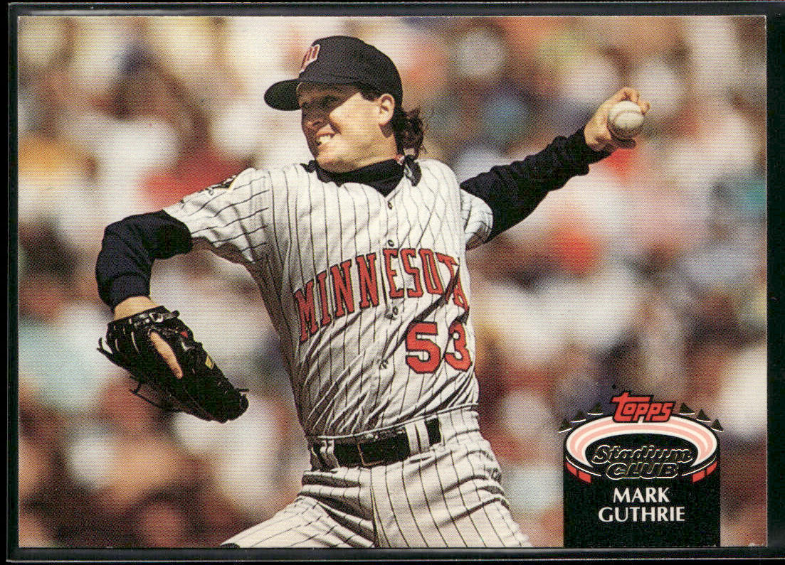 Mark Guthrie 1992 Stadium Club #456 Minnesota Twins
