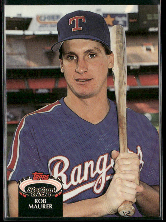 Rob Maurer 1992 Stadium Club #462b RC Texas Rangers