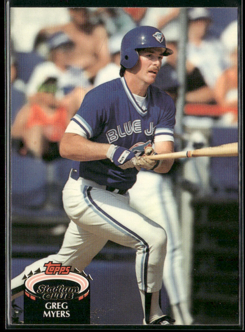 Greg Myers 1992 Stadium Club #468 Toronto Blue Jays