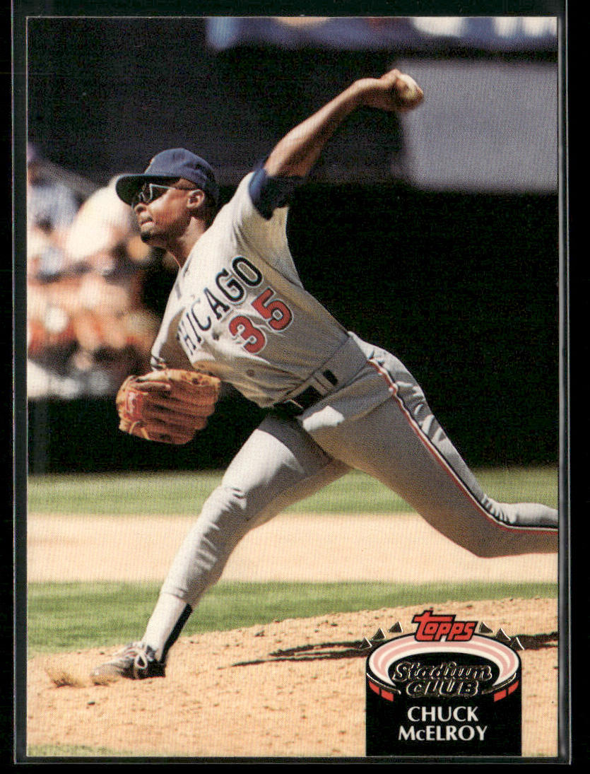 Chuck McElroy 1992 Stadium Club #474b Chicago Cubs