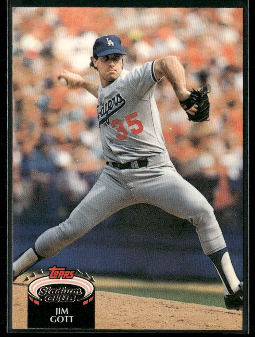 Jim Gott 1992 Stadium Club #483b Los Angeles Dodgers