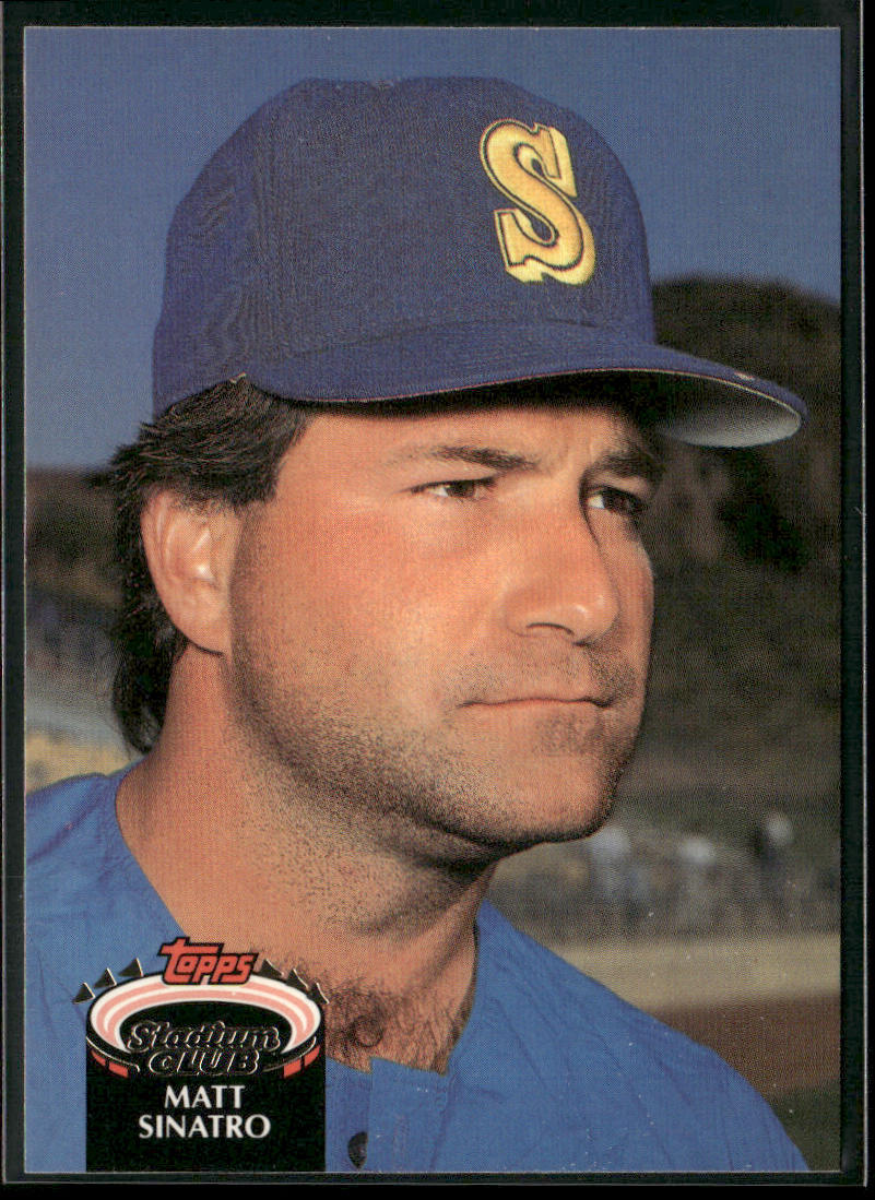 Matt Sinatro 1992 Stadium Club #872b Seattle Mariners