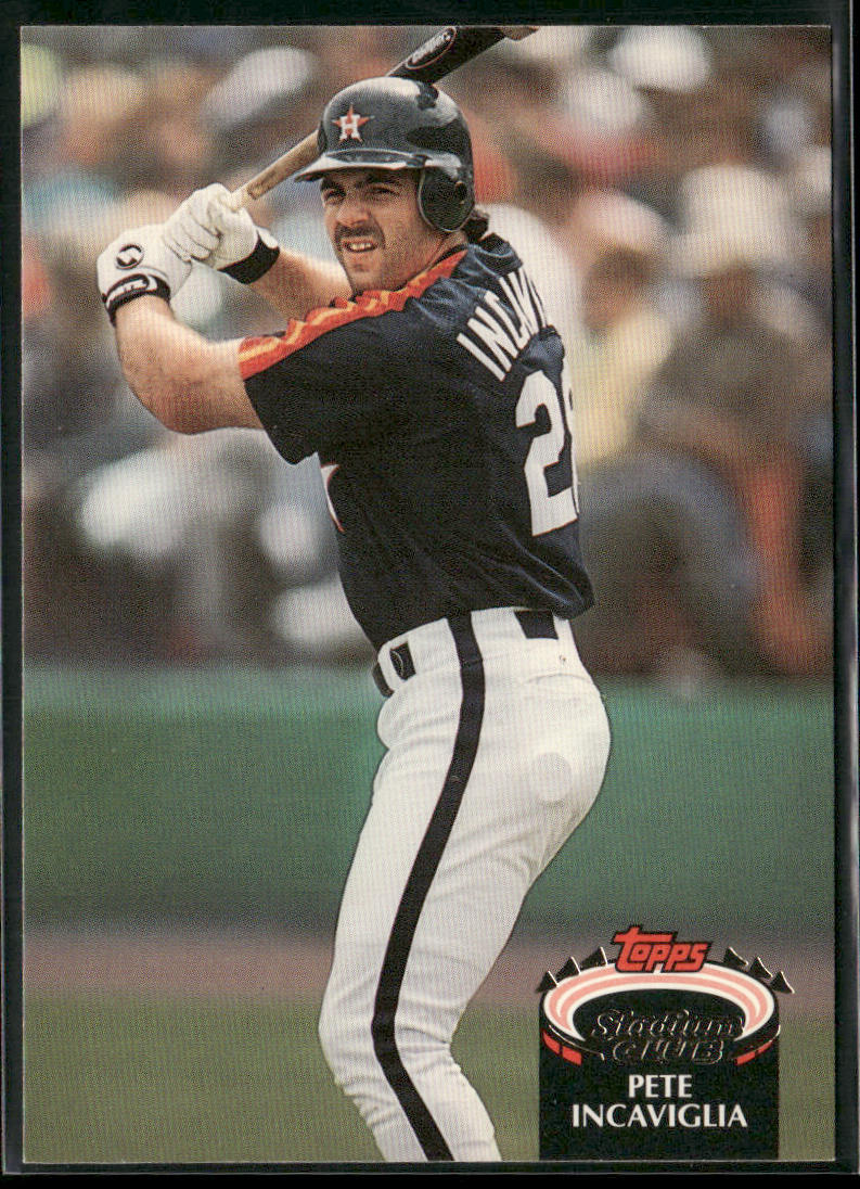 Pete Incaviglia 1992 Stadium Club #874 Houston Astros