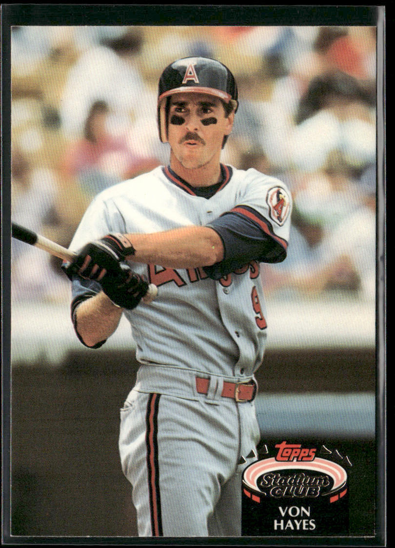 Von Hayes 1992 Stadium Club #880 California Angels