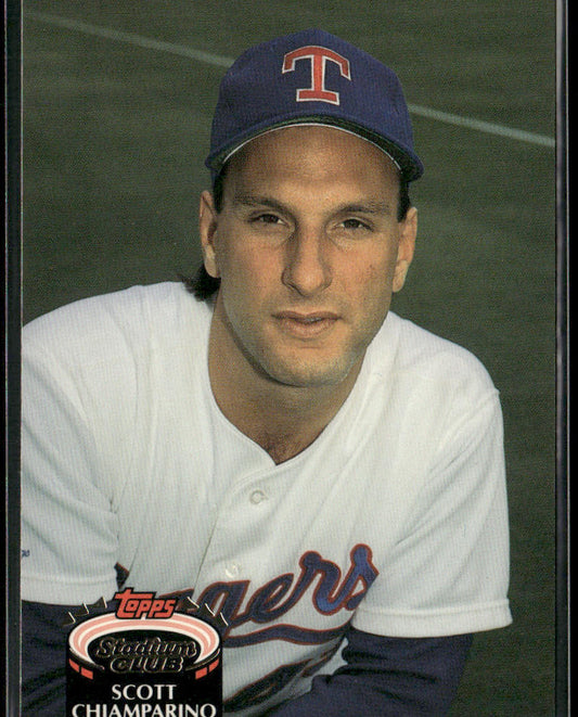Scott Chiamparino 1992 Stadium Club #896 Texas Rangers