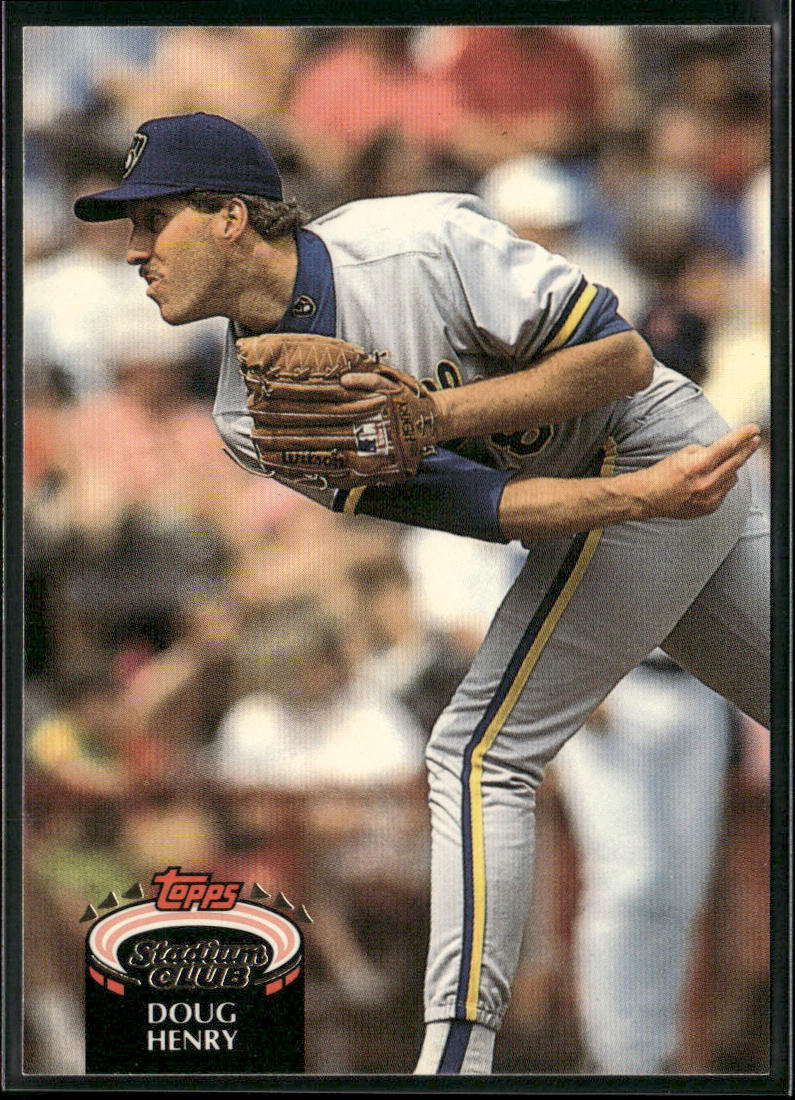 Doug Henry 1992 Stadium Club #615b RC Milwaukee Brewers
