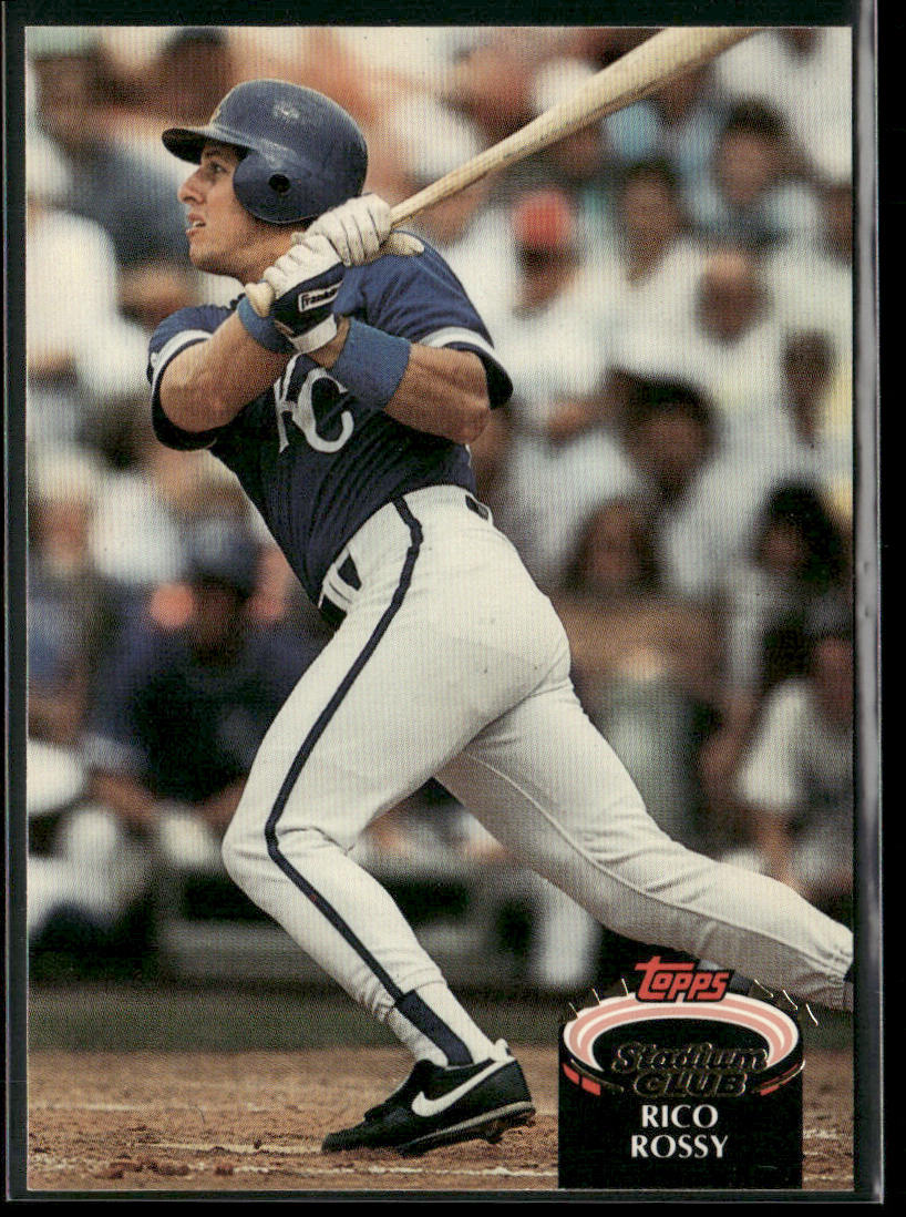 Rico Rossy 1992 Stadium Club #629 RC Kansas City Royals