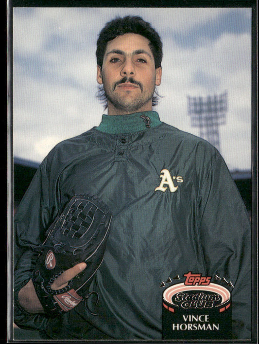 Vince Horsman 1992 Stadium Club #637 RC Oakland Athletics