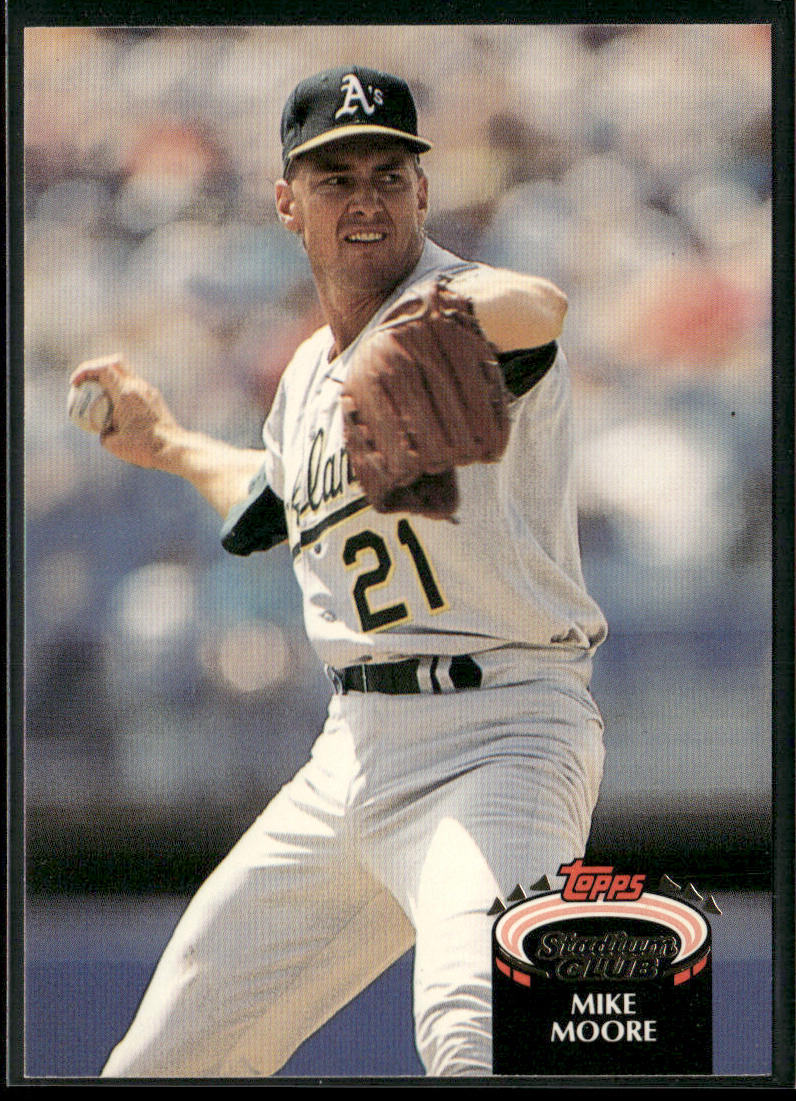 Mike Moore 1992 Stadium Club #669b Oakland Athletics