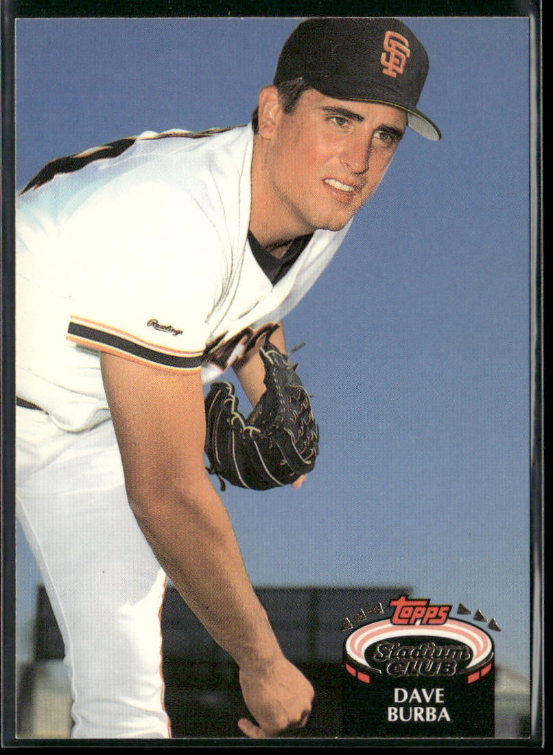 Dave Burba 1992 Stadium Club #718 San Francisco Giants