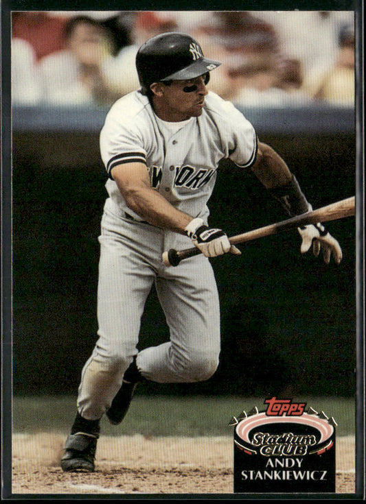 Andy Stankiewicz 1992 Stadium Club #725b RC New York Yankees