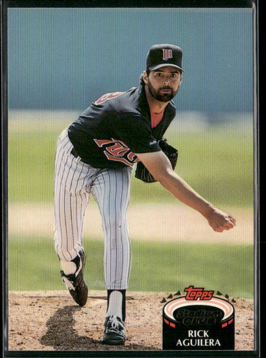 Rick Aguilera 1992 Stadium Club #726b Minnesota Twins