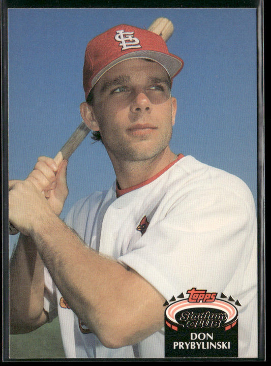 Don Prybylinski 1992 Stadium Club #748 RC St. Louis Cardinals