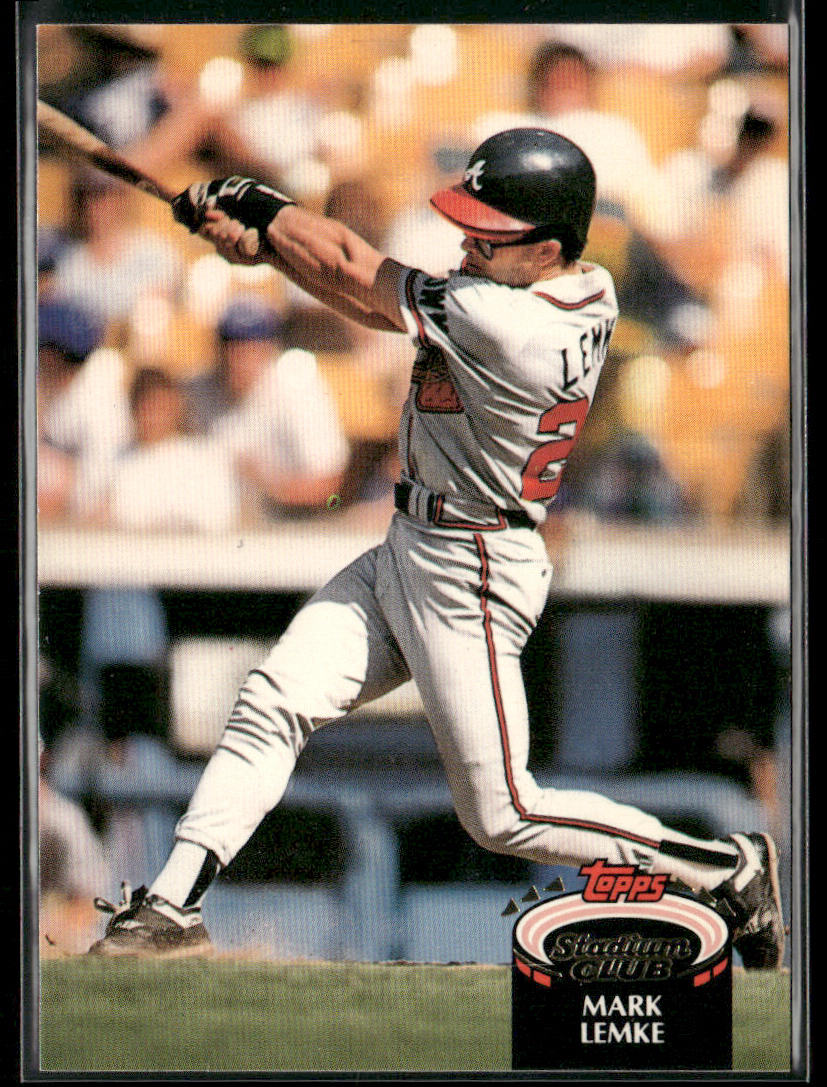 Mark Lemke 1992 Stadium Club #316b Atlanta Braves