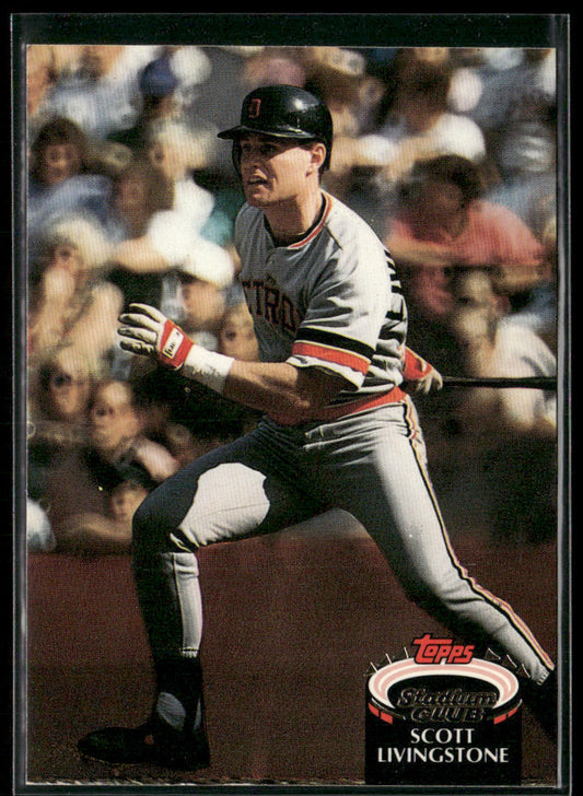 Scott Livingstone 1992 Stadium Club #317 Detroit Tigers