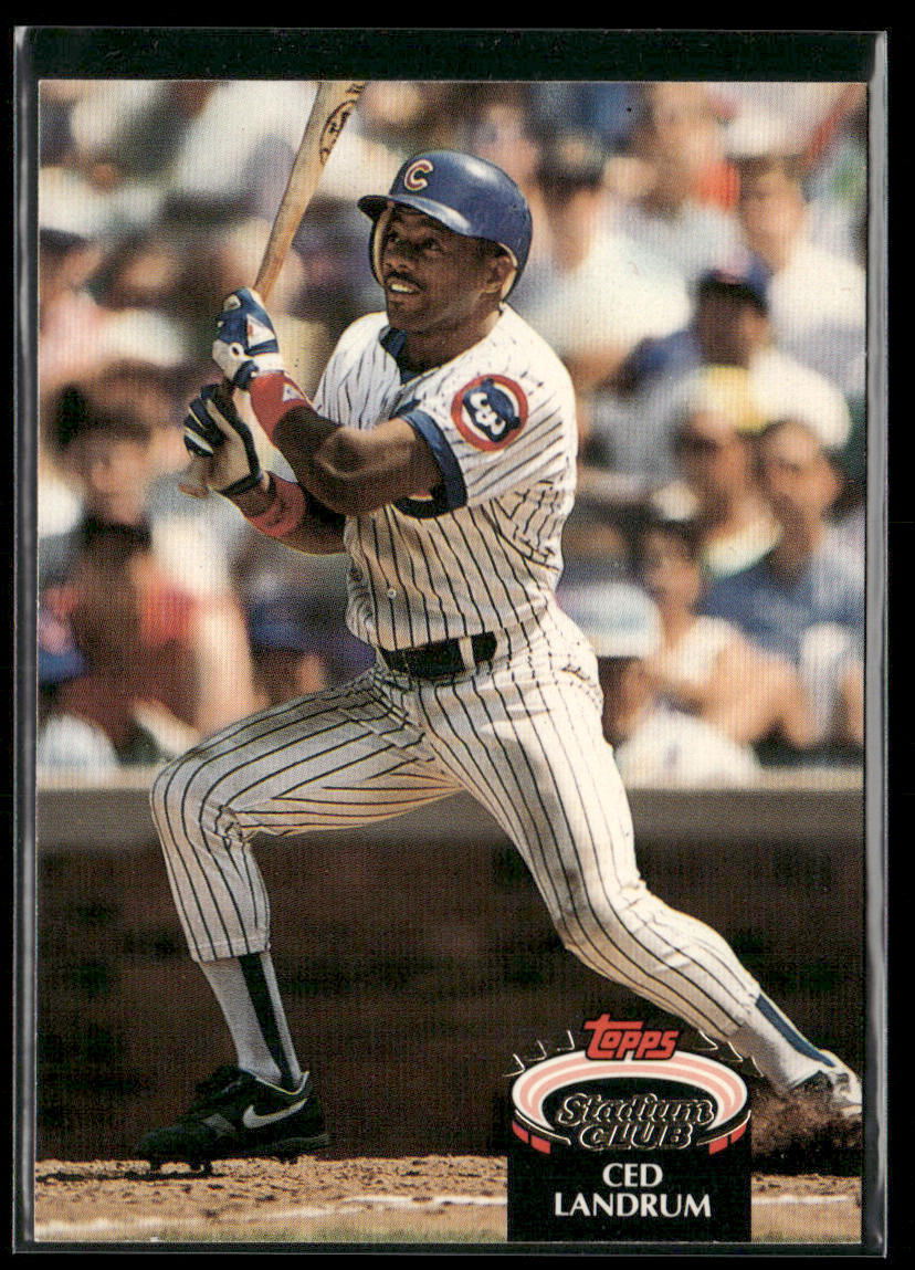 Ced Landrum 1992 Stadium Club #334 Chicago Cubs