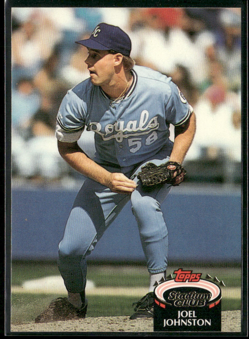 Joel Johnston 1992 Stadium Club #345b Kansas City Royals
