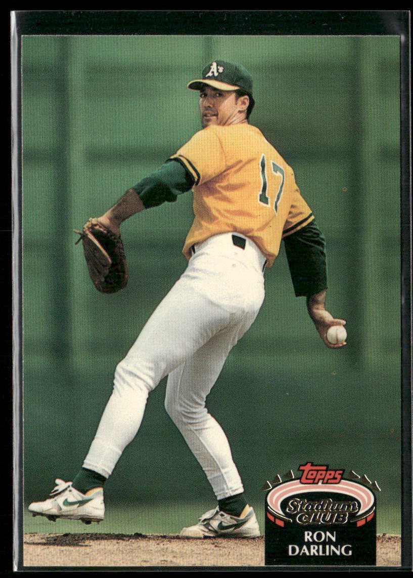 Ron Darling 1992 Stadium Club #685b Oakland Athletics
