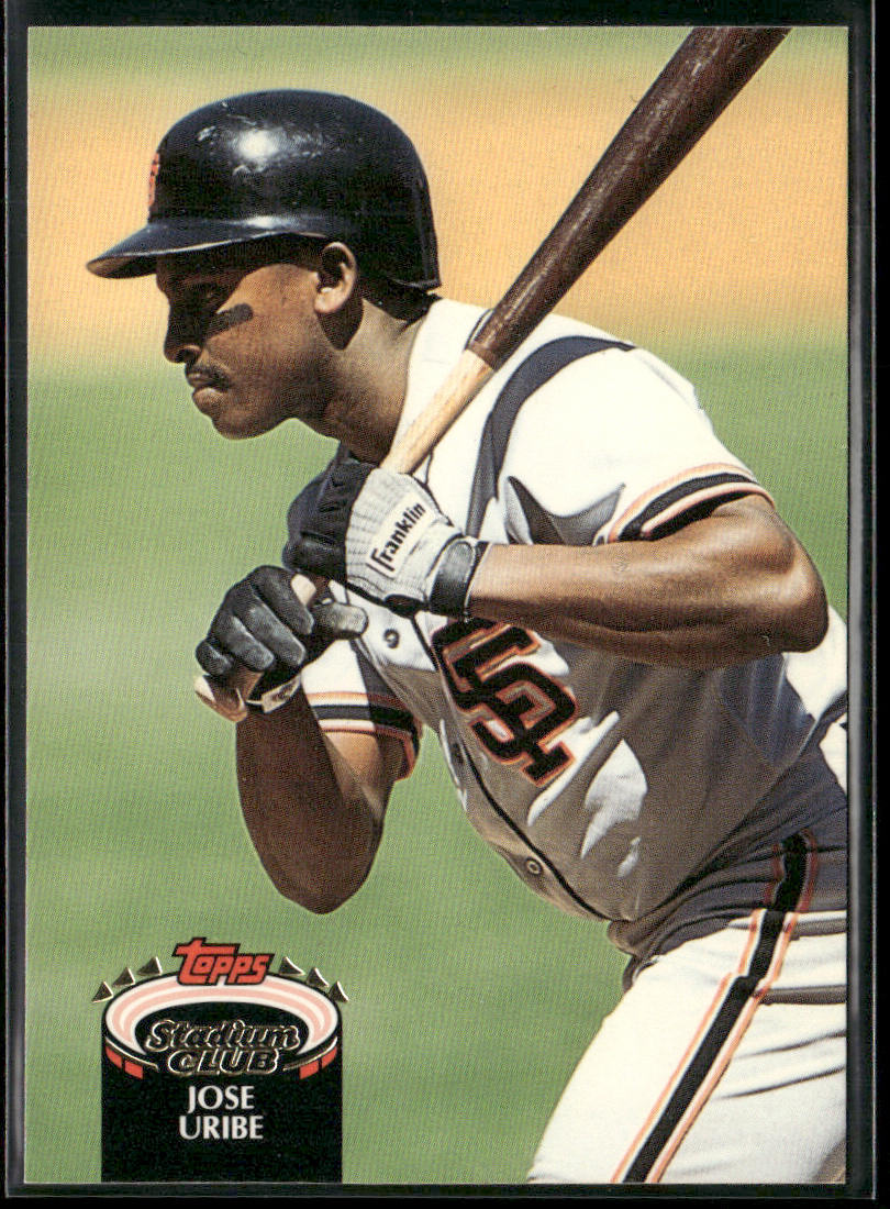 Jose Uribe 1992 Stadium Club #371b San Francisco Giants