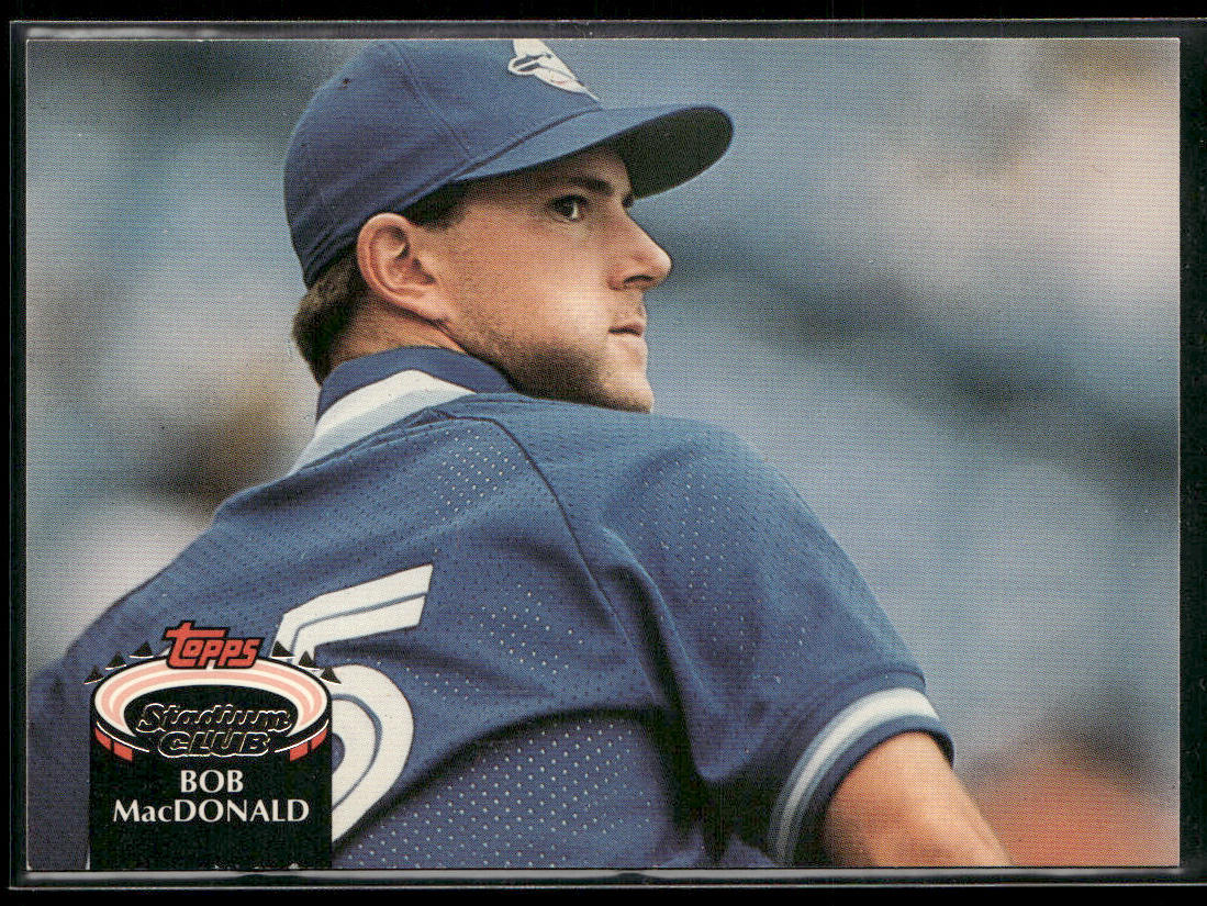 Bob MacDonald 1992 Stadium Club #372 Toronto Blue Jays