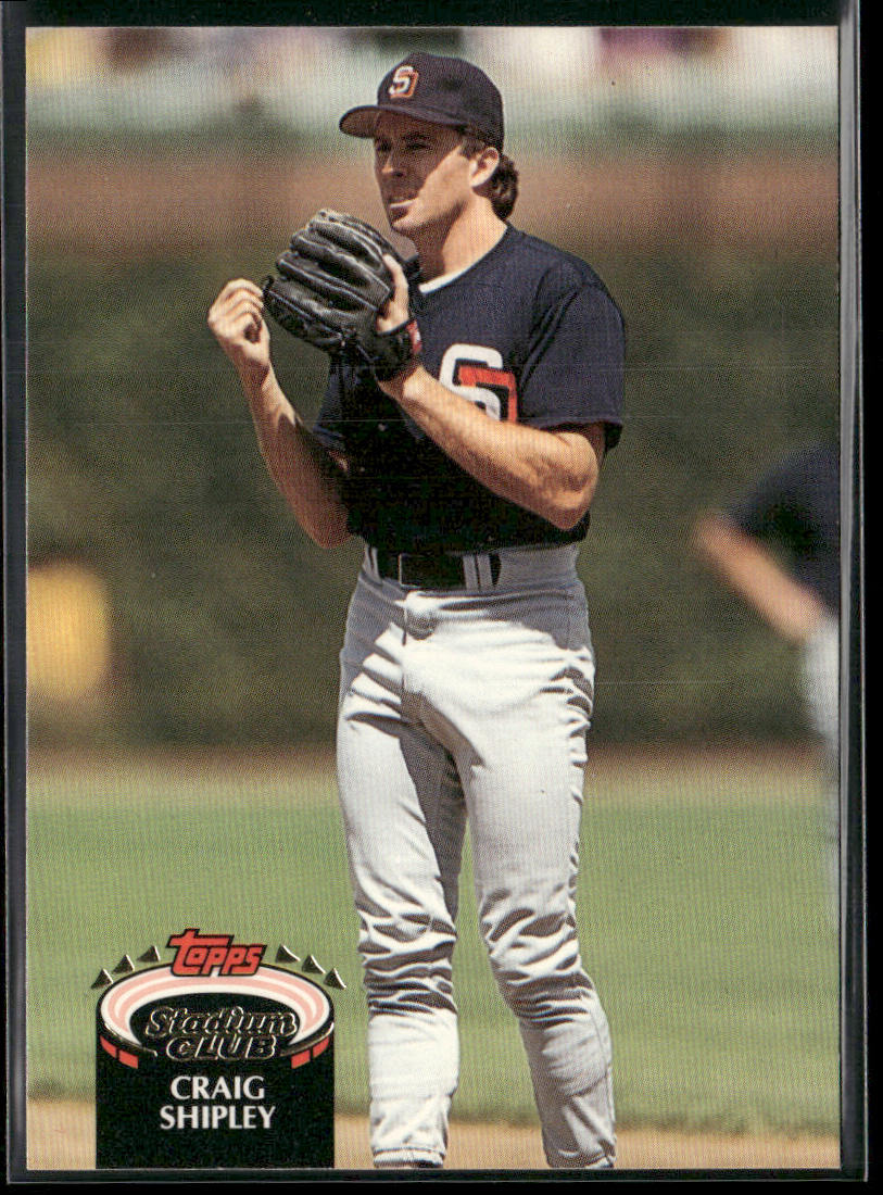 Craig Shipley 1992 Stadium Club #374b RC San Diego Padres