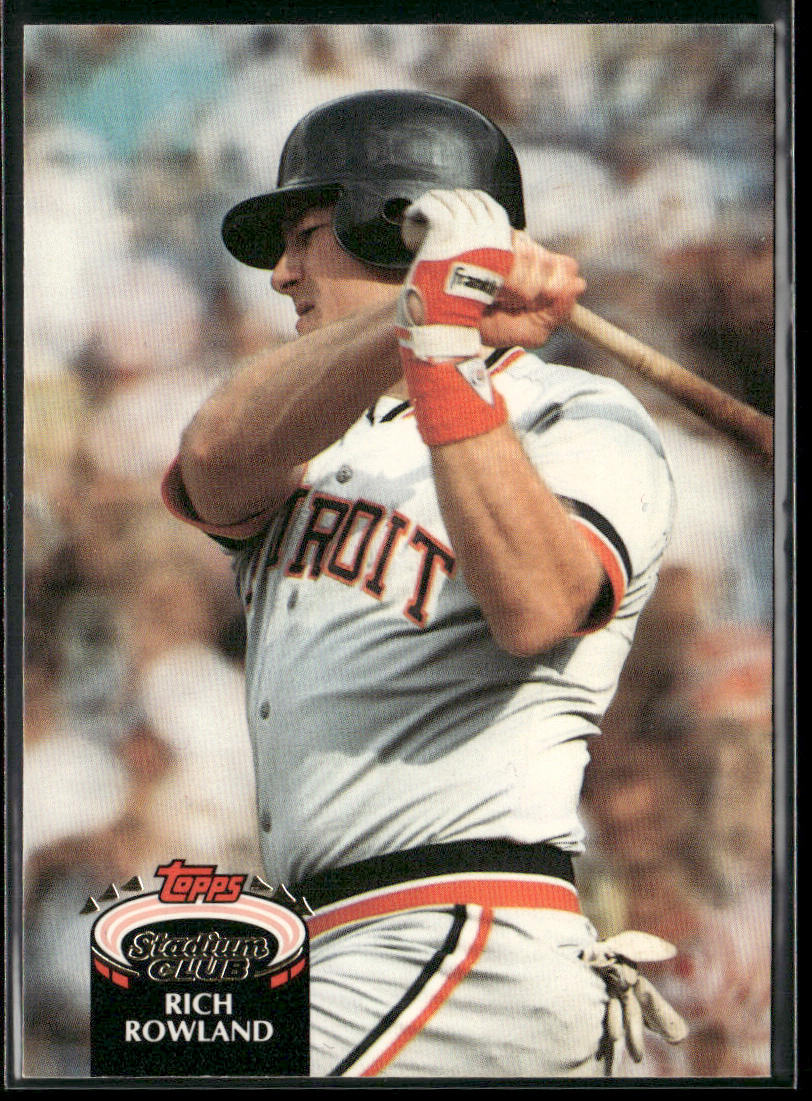 Rich Rowland 1992 Stadium Club #508 RC Detroit Tigers