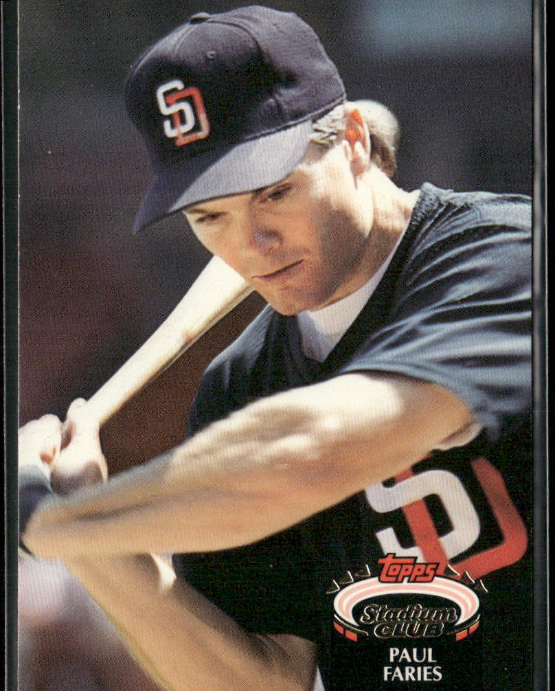 Paul Faries 1992 Stadium Club #513b San Diego Padres