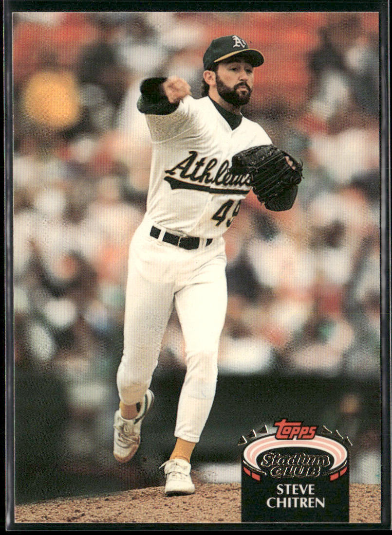 Steve Chitren 1992 Stadium Club #518 Oakland Athletics