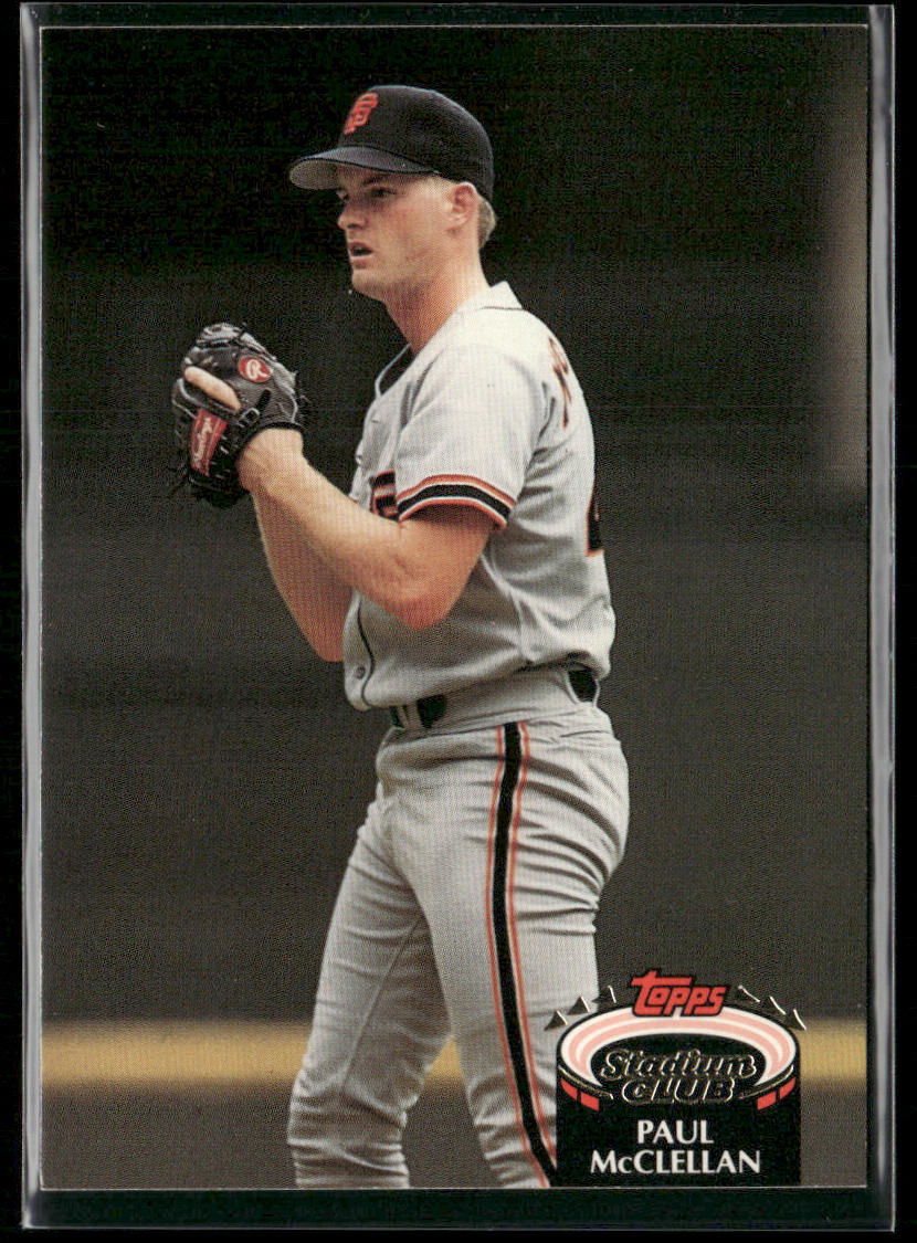 Paul McClellan 1992 Stadium Club #566b San Francisco Giants