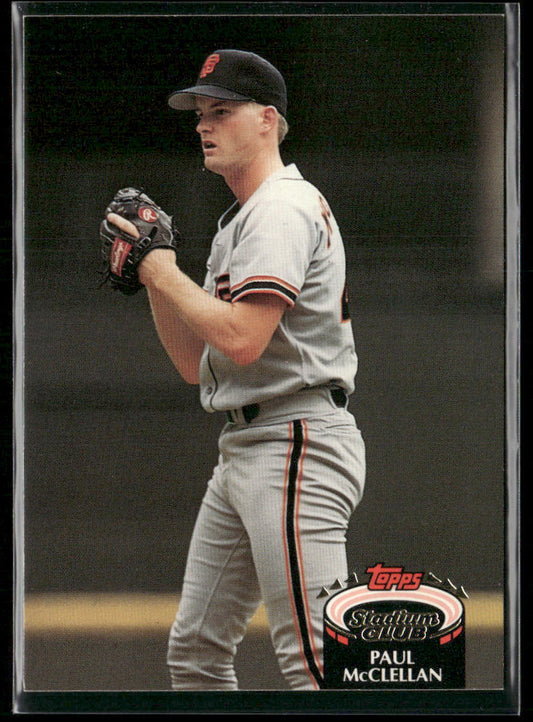 Paul McClellan 1992 Stadium Club #566b San Francisco Giants