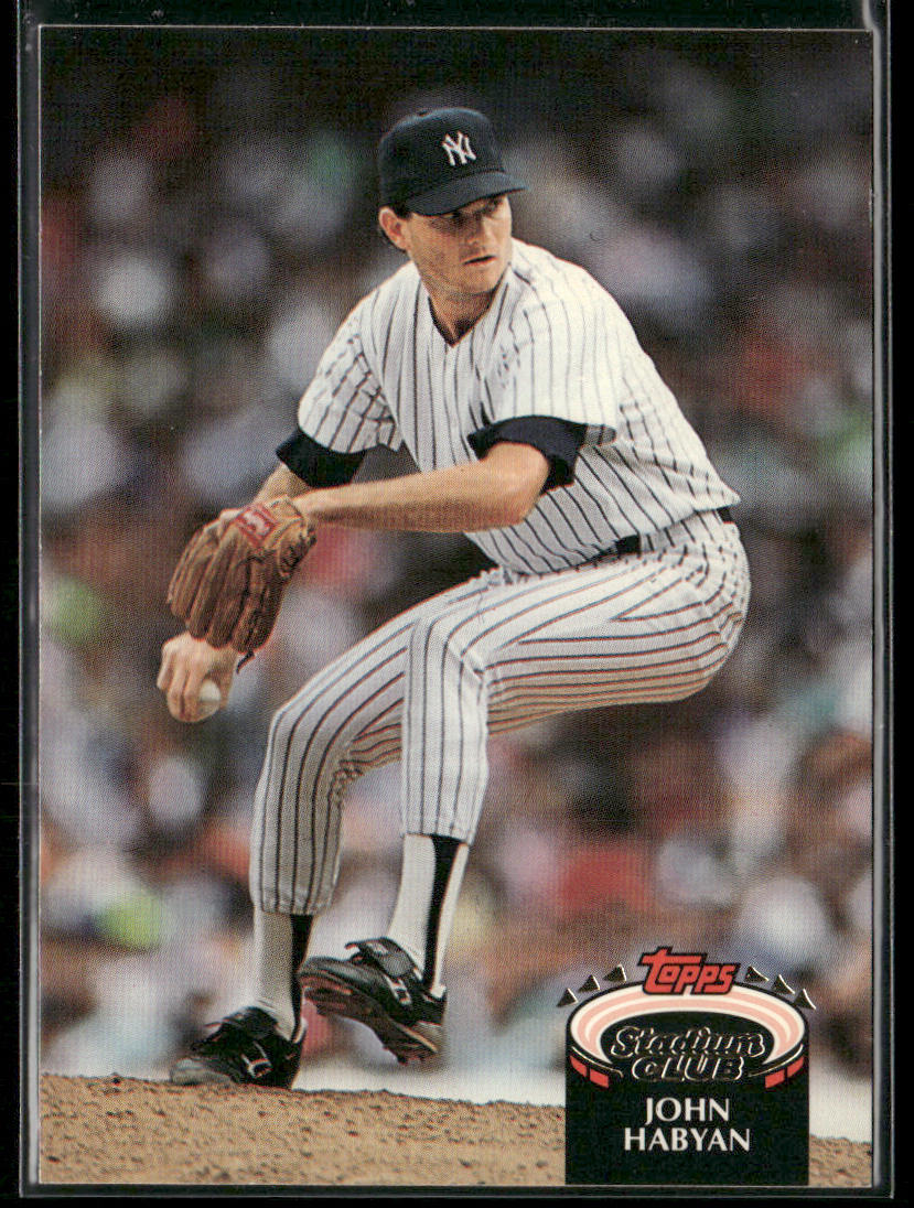 John Habyan 1992 Stadium Club #576 New York Yankees