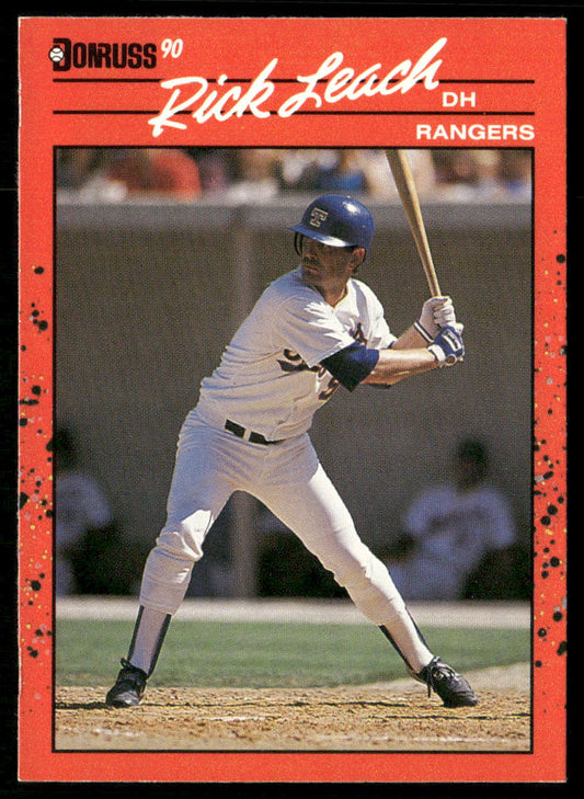 Rick Leach 1990 Donruss #613b Texas Rangers