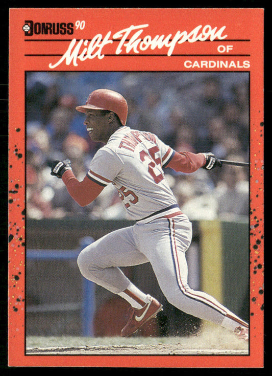 Milt Thompson 1990 Donruss #82b St. Louis Cardinals