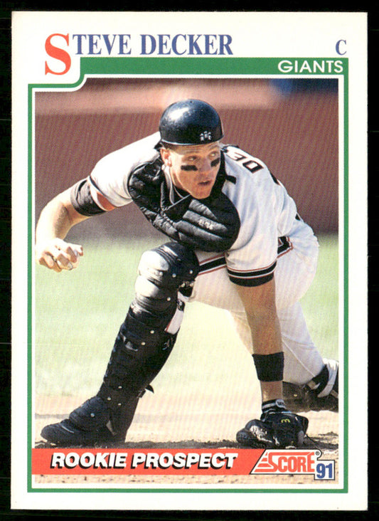 Steve Decker 1991 Score #710 RC San Francisco Giants