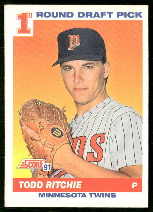 Todd Ritchie 1991 Score #678 RC Minnesota Twins