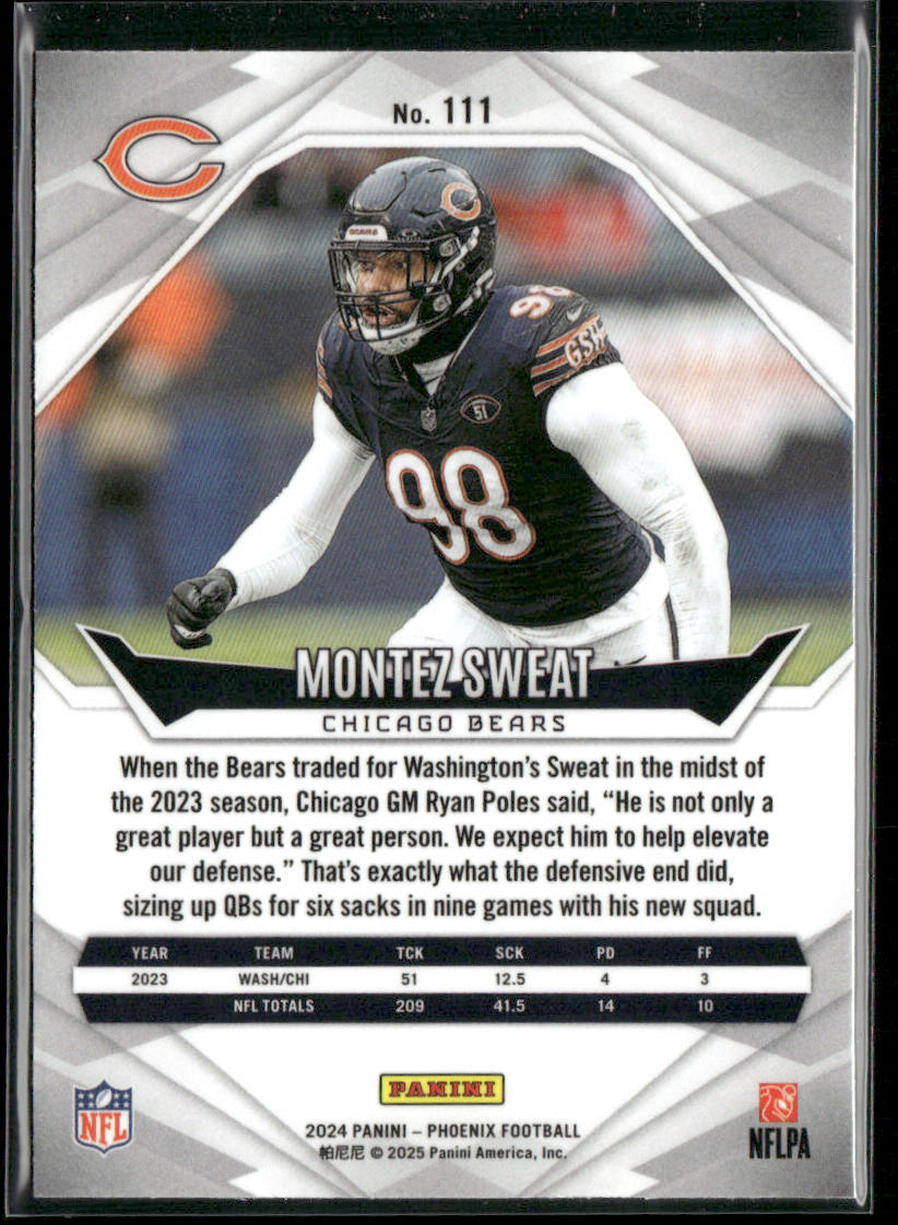 Montez Sweat 2024 Panini Phoenix #111 Chicago Bears