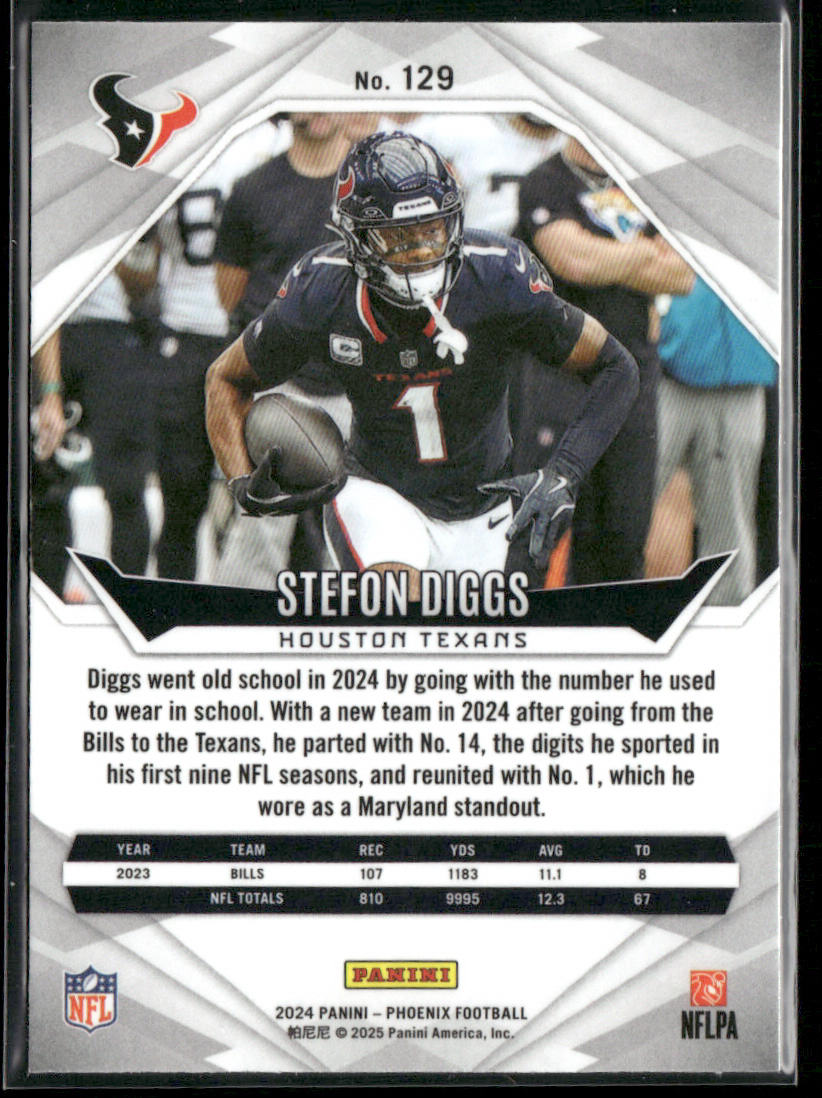 Stefon Diggs 2024 Panini Phoenix #129 Houston Texans
