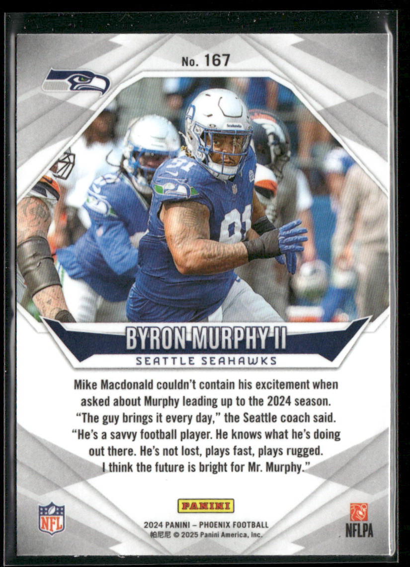 Byron Murphy II 2024 Panini Phoenix #167 RC Seattle Seahawks