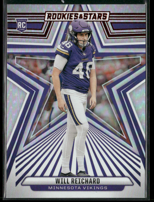 Will Reichard 2024 Panini Rookies & Stars #197 RC Minnesota Vikings