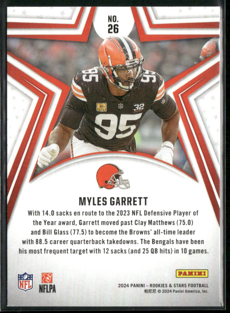 Myles Garrett 2024 Panini Rookies & Stars #26 Cleveland Browns