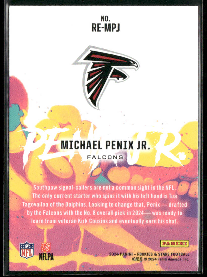 Michael Penix Jr. 2024 Panini Rookies & Stars Rookie Exclusive Red #RE-MPJ