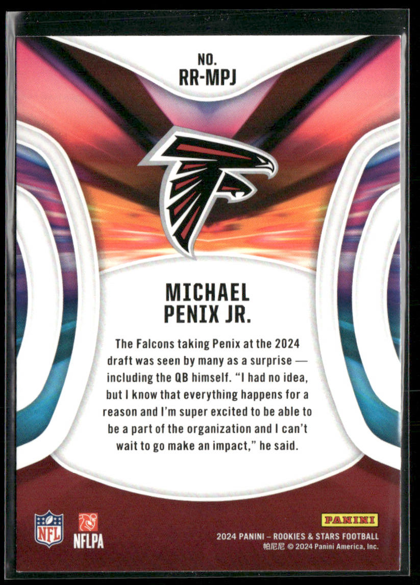 Michael Penix Jr. 2024 Panini Rookies & Stars Rookie Rush Red #RR-MPJ Falcons