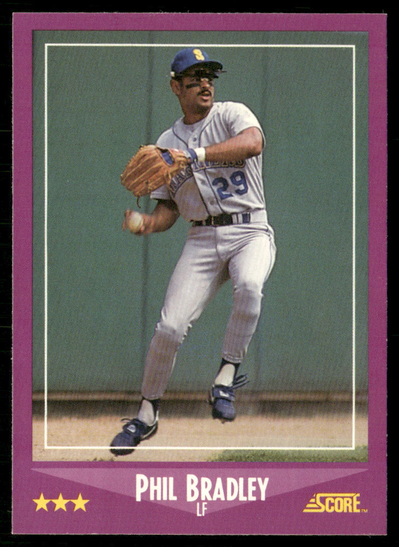 Phil Bradley 1988 Score #66 Seattle Mariners