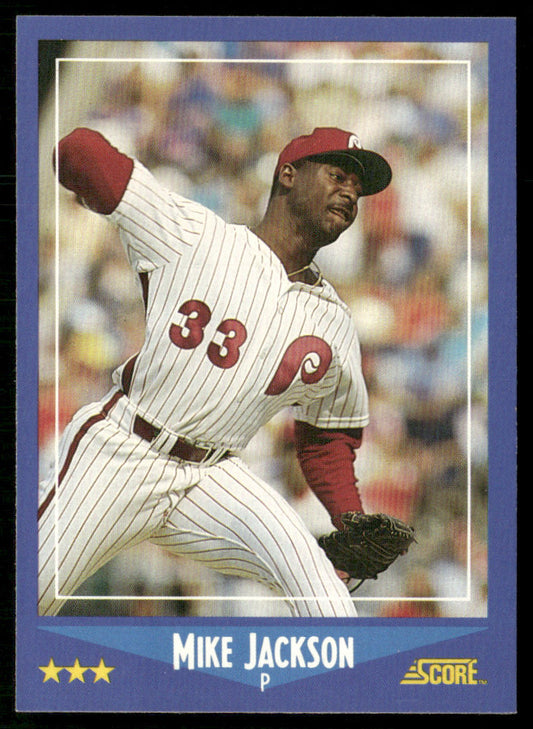 Mike Jackson 1988 Score #144 RC Philadelphia Phillies