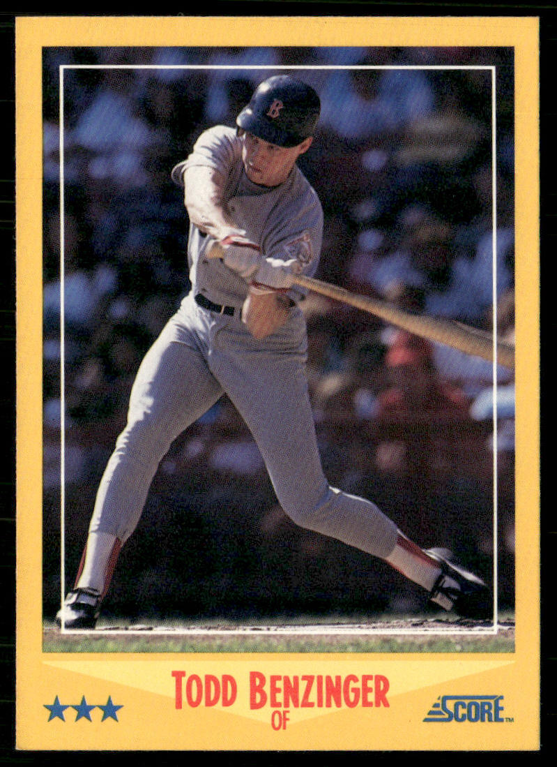 Todd Benzinger 1988 Score #546 RC Boston Red Sox