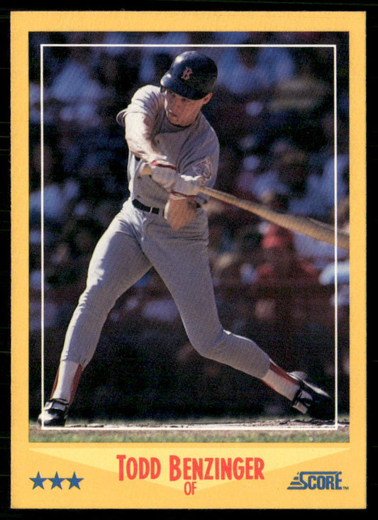 Todd Benzinger 1988 Score #546 RC Boston Red Sox
