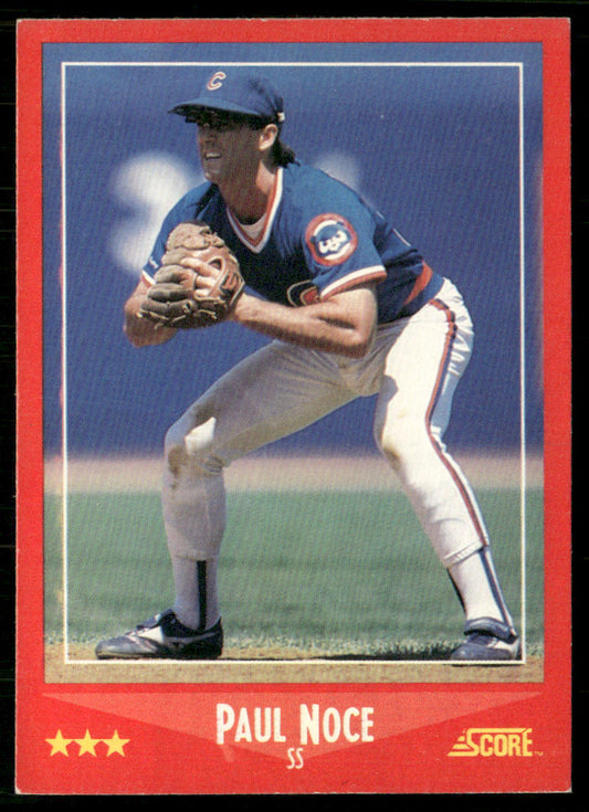 Paul Noce 1988 Score #329 RC Chicago Cubs