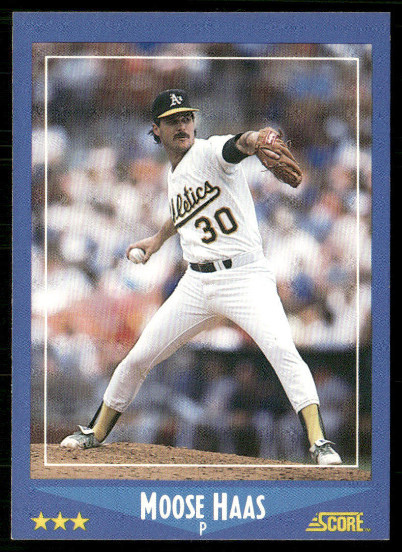 Moose Haas 1988 Score #177 Oakland Athletics