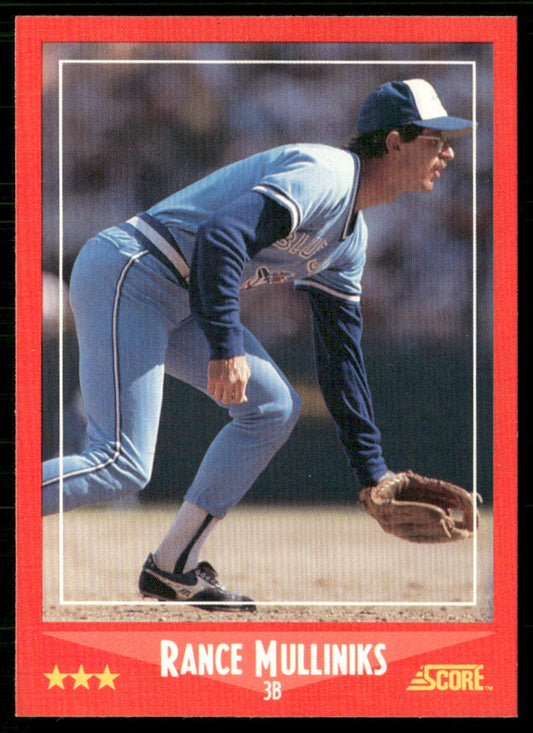 Rance Mulliniks 1988 Score #235 Toronto Blue Jays